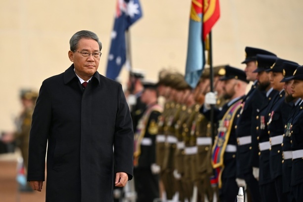 Bild vergrößern: Chinas Regierungschef Li sieht Beziehungen zu Australien auf dem richtigen Weg
