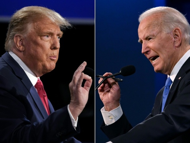 Bild vergrößern: Start der heißen Wahlkampfphase: TV-Duell zwischen Biden und Trump steht bevor
