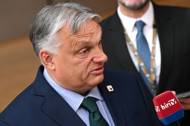 Bild vergrößern: Orban äußert sich optimistisch nach Sieg von Rechtspopulisten bei erster Wahlrunde in Frankreich