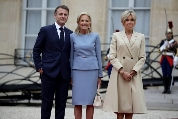 Bild vergrößern: Macron empfängt vor Olympia-Eröffnungsfeier Staats- und Regierungschefs im Elyse