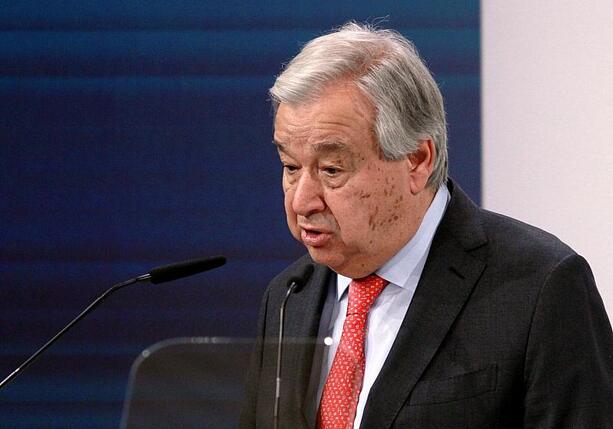 Bild vergrößern: Guterres und Baerbock mahnen zu Frieden und Klimaschutz