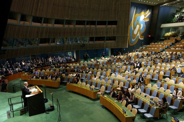Bild vergrößern: Netanjahu in UN-Rede: Israel lässt sich keinen Palästinenserstaat aufzwingen