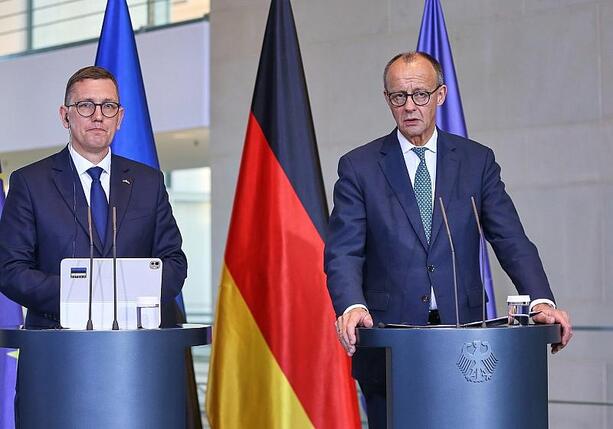 Bild vergrößern: Merz: Estland hat Auswirkungen des Ukrainekriegs direkt vor Augen