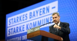 Söder mit nur 83,6 Prozent als CSU-Chef wiedergewählt