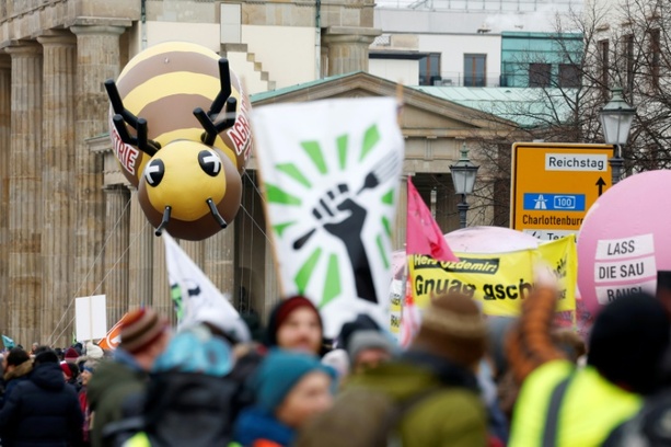 Bild vergr&ouml;&szlig;ern: Wir haben es satt: Erneut Großdemonstration zur Grünen Woche in Berlin