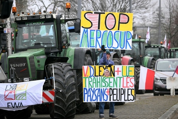 Bild vergr&ouml;&szlig;ern: Vor Mercosur-Abstimmung im EU-Parlament: Landwirte demonstrieren in Straßburg