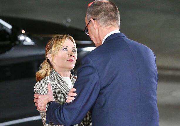 Bild vergr&ouml;&szlig;ern: Merz und Meloni vereinbaren engere Sicherheitskooperation