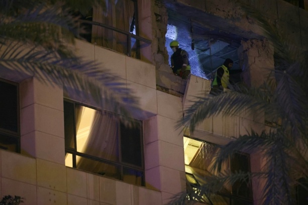 Bild vergr&ouml;&szlig;ern: Mindestens vier Tote nach israelischem Angriff auf Hotel in Beirut