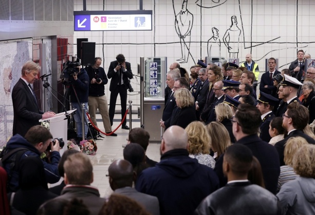 Bild vergr&ouml;&szlig;ern: Belgien gedenkt der 32 Todesopfer der Anschläge in Brüssel vor zehn Jahren