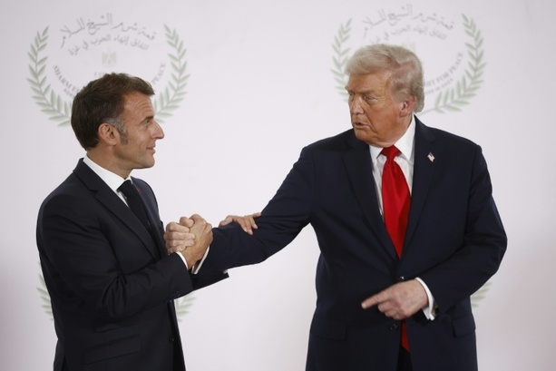 Bild vergr&ouml;&szlig;ern: Trump übergießt Macron abermals mit Spott