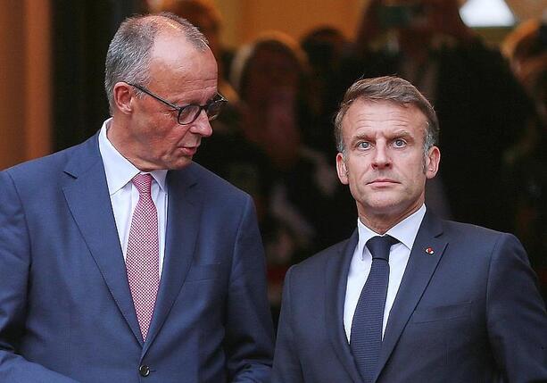 Bild vergr&ouml;&szlig;ern: Merz und Macron weiter uneins über US-Beteiligung an Hormus-Mission