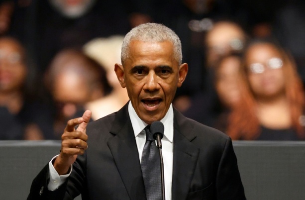 Bild vergr&ouml;&szlig;ern: Ex-US-Präsident Obama verurteilt Schüsse am Rande von Dinner mit Trump