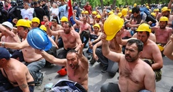 Bergarbeiter vor Energieministerium in Ankara beenden ihren Streik