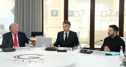 Selenskyj erörtert Ergebnisse des G7-Gipfels mit Trump und Macron