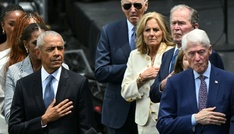 Ex-US-Präsidenten und Merkel bei Eröffnung von Obama-Center - Trump fehlt