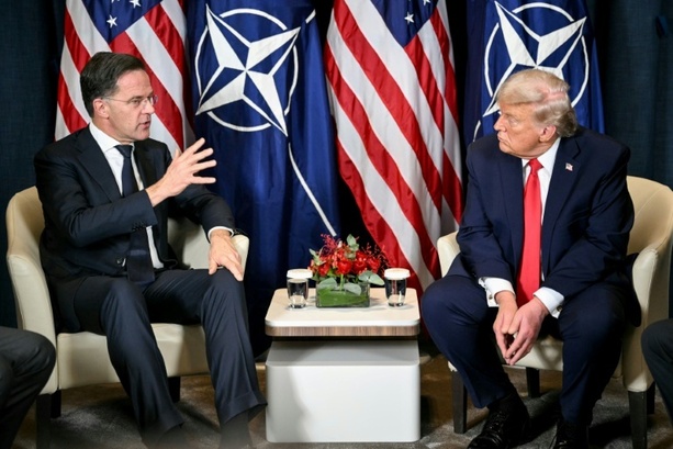 Bild vergr&ouml;&szlig;ern: Rutte trifft vor Nato-Gipfel US-Präsident Trump in Washington