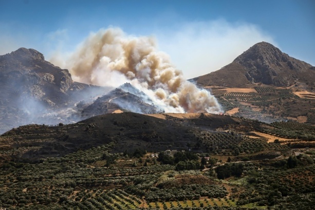 Bild vergr&ouml;&szlig;ern: Neue Waldbrände in Griechenland ausgebrochen - neues Feuer im Westen der Türkei