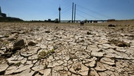 Rhein-Niedrigwasser errreicht in Köln neuen Tiefststand