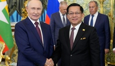 Putin empfängt Myanmars Staatschef Min Aung Hlaing im Kreml