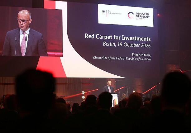 Bild vergr&ouml;&szlig;ern: Merz wirbt für ausländische Investitionen in Deutschland